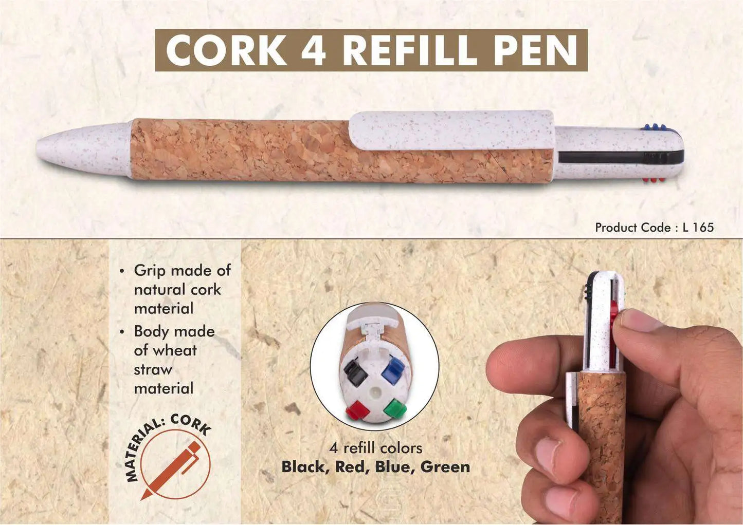 Cork 4 refill pen
