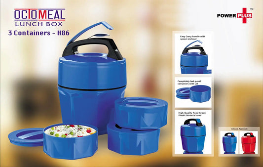 Octomeal Lunch box – 3 containers (plastic)