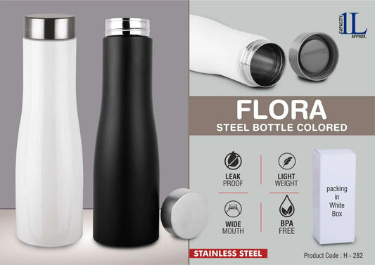 Flora Steel bottle Colored | Capacity 1L approx