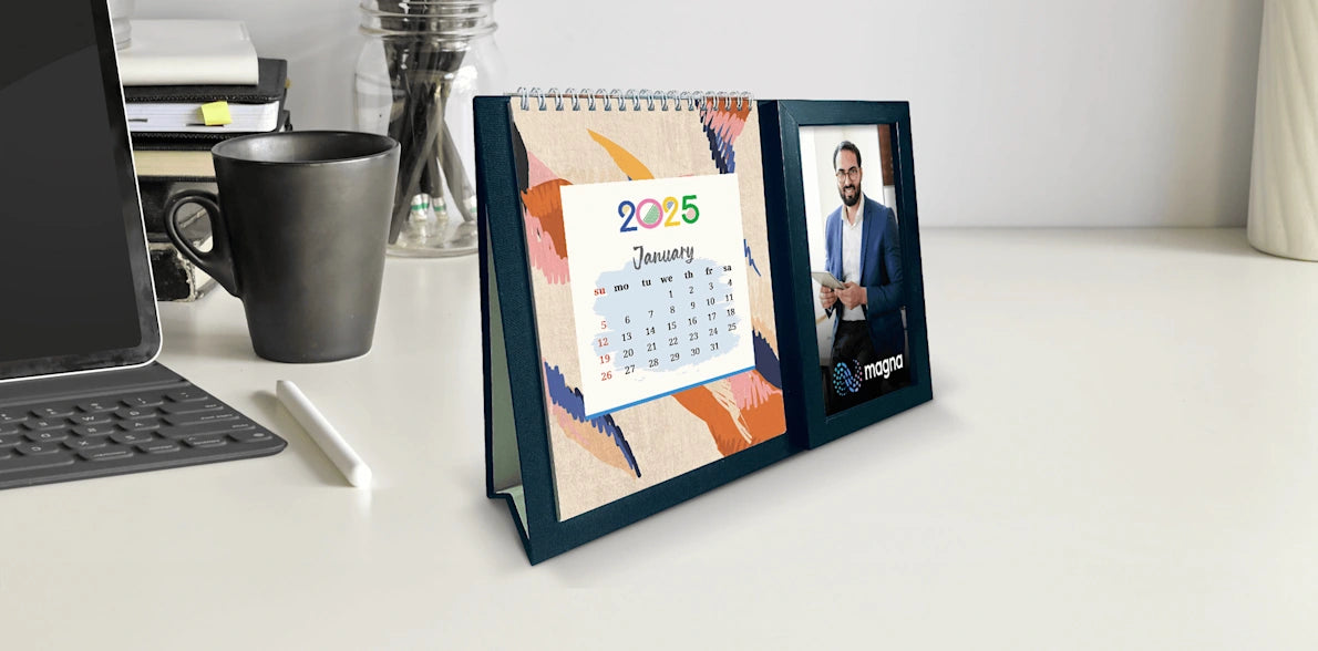 Desk Calendar with Photo Frame