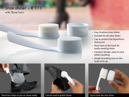 Shoe shiner with Shoe horn