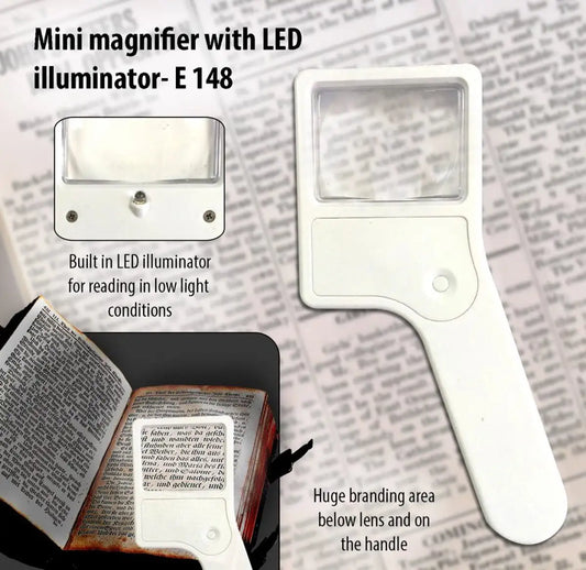 Mini magnifier with torch