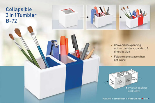 Collapsible 3 in 1 Tumbler