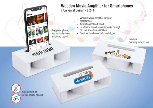 Wooden Music Amplifier for Smartphones | Universal Design (printing included MOQ 100 pc)