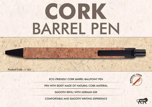 Cork barrel pen | Barrel completely made of cork